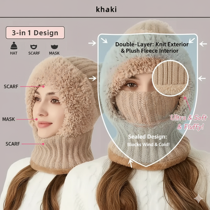 Fluffy Knit 3-in-1 Balaclawva