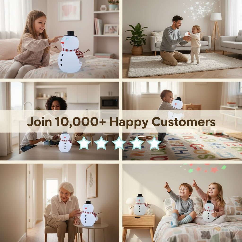 Mr. Chill - Talking Animated Blink Snowman with Built in Projector & Speaker Plug'n Play