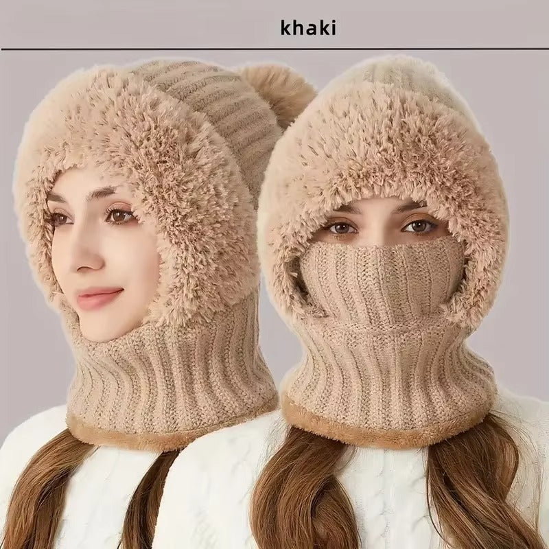 Fluffy Knit 3-in-1 Balaclawva