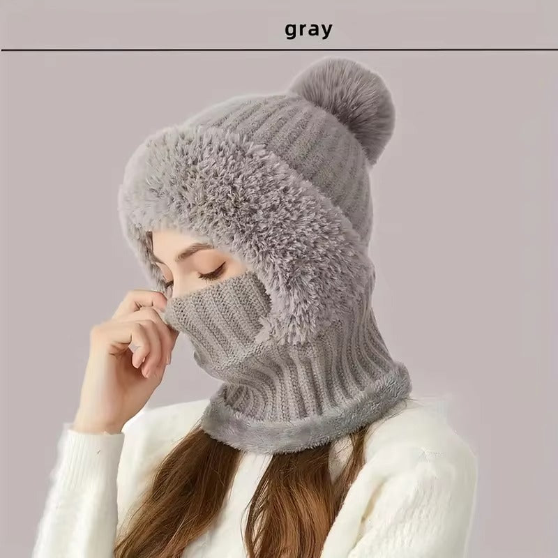 Fluffy Knit 3-in-1 Balaclawva